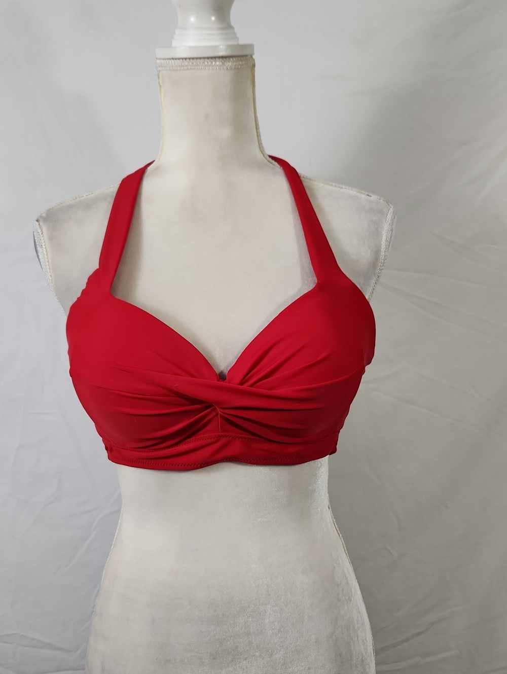 Tempt Me Red Halter Swim Top - Women Swim